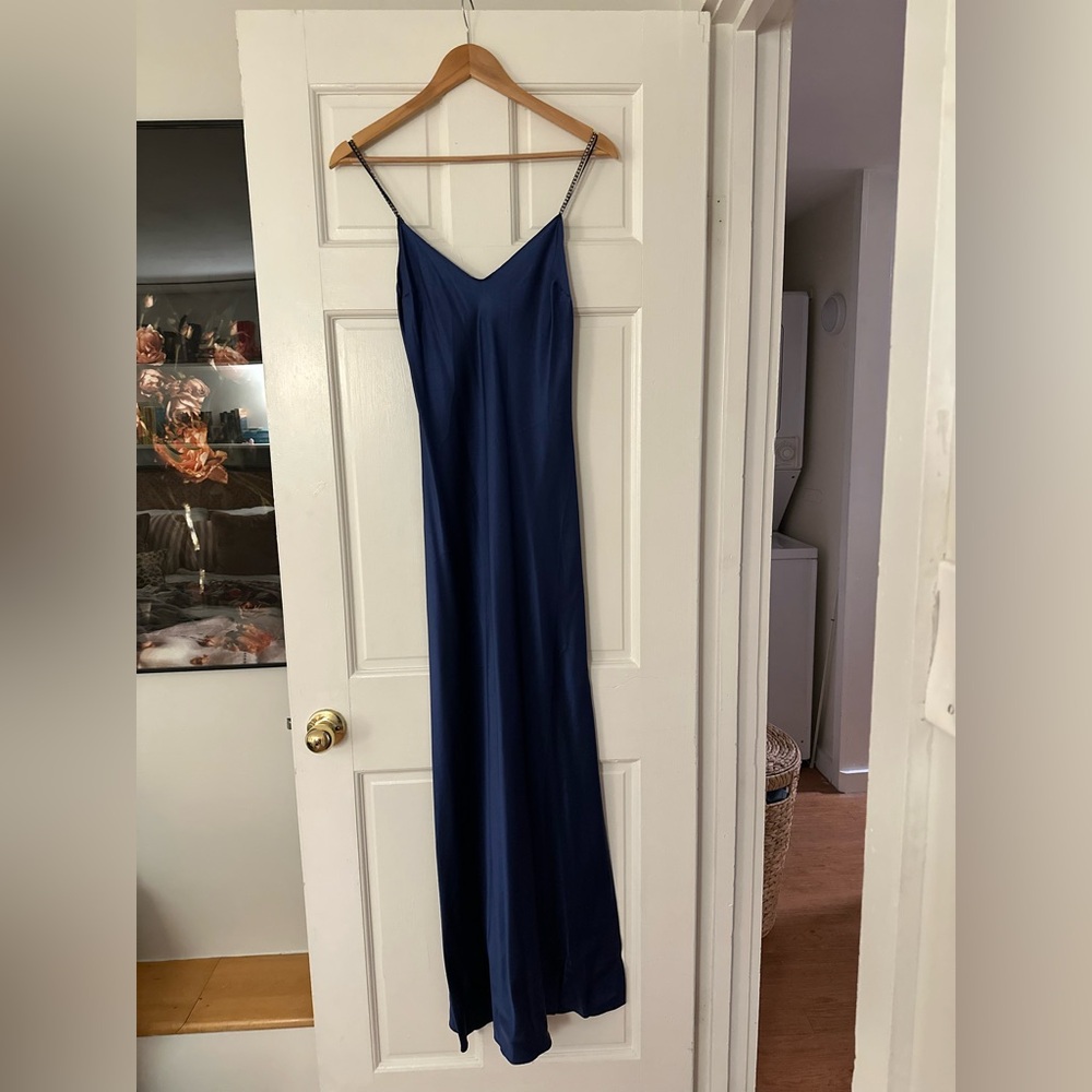 Dannijo Navy Maxi Slip with Diamond details
